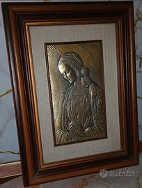 Quadro Madonna in Argento