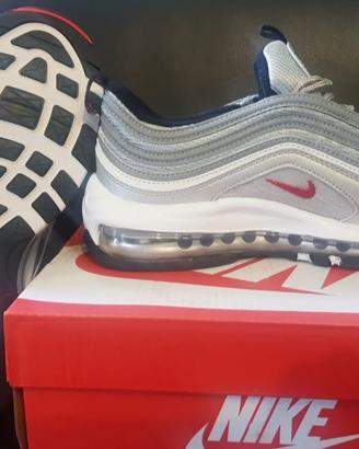airmax 97 grigie con baffo rosso dal n°38 al 45°