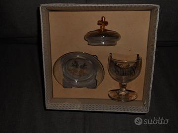 Set piccolo calice con coperchio e piattino