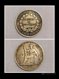 Piastre de Commerce 1896 argento moneta collezione