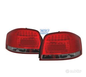 FANALI PER AUDI A3 8P 03-08 LED ROSSO AFFUMICATO