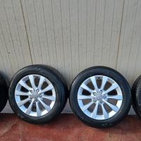 4 gomme più e cerchi 225/55/17 invernali audi 6