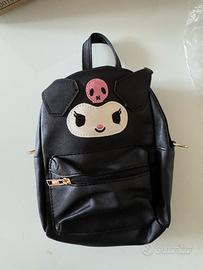Mini Zaino Kuromi Nero Borsa Tracolla Kawaii Nuovo
