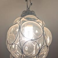 Lampadario in vetro di Murano soffiato, anni '40

