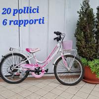 Bicicletta bambina 6/9 anni - 20" - con cambio 6 v