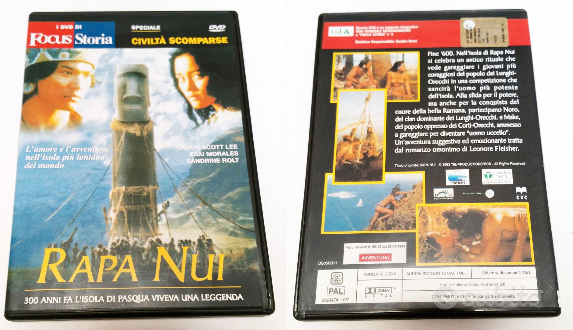 Rapa Nui Film Originale In DVD Musica e Film In vendita a Bari