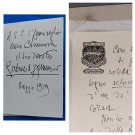 Lotto d'Annunzio: Lettera Autografa "Semp