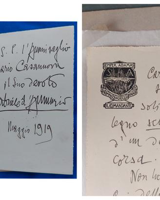Lotto d'Annunzio: Lettera Autografa "Semp