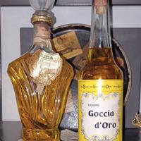RARA COPPIA BOTTIGLIE LIQUORE GOCCIA D'ORO SIDA AL
