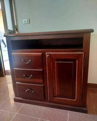 Mobile porta tv in legno massello noce