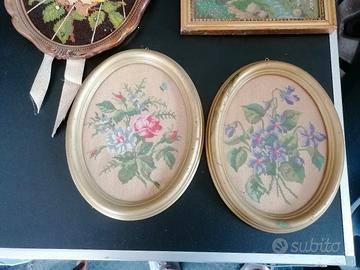 quadri ricamati a mano punto croce