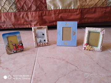 Cornici argento bimbi+libro ceramica