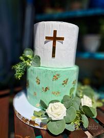 Torta finta scenografica per comunione 