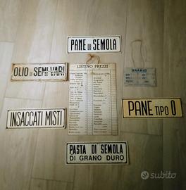 lotto di tabelle alimentari vintage anni 60/70