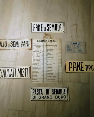 lotto di tabelle alimentari vintage anni 60/70