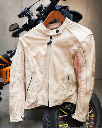 Giacca Moto Donna Frank Thomas in Vera Pelle Micro