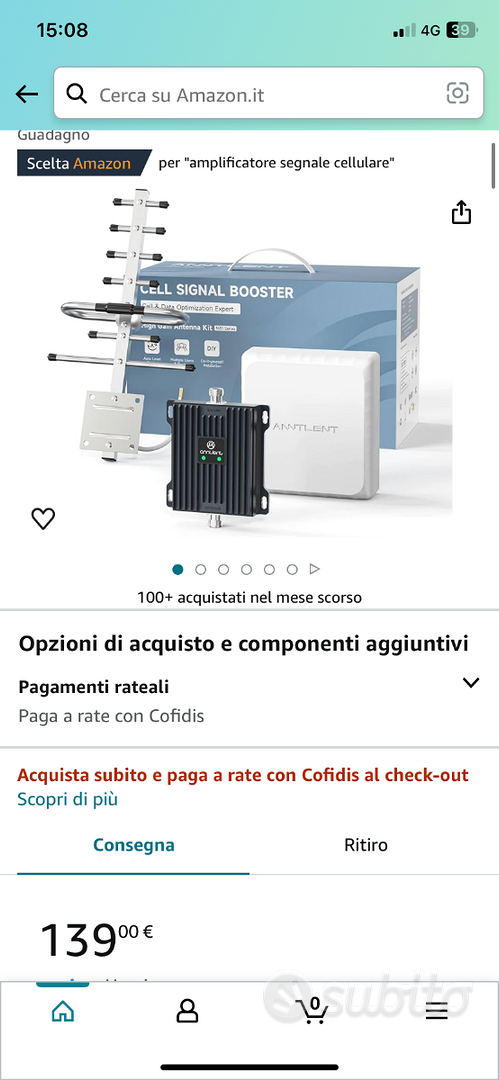 ANNTLENT Ripetitore Segnale Cellulare doppia banda - Telefonia In vendita a  Chieti