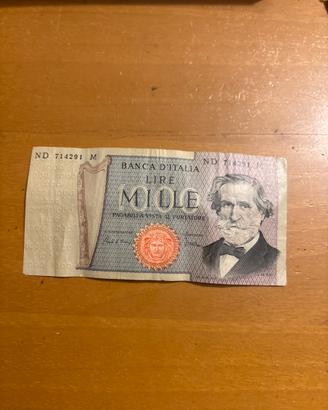 Banconota da millelire 1969