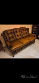 CHESTERFIELD DIVANO 3 POSTI ORIGINALE SCOZZESE  