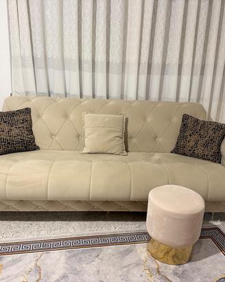 Set di due divani con due pouf