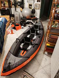 Canoa Kayak Decathlon  2 o 3 posti + remi + pompa
