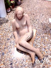Statua artigianale in terracotta di Siena