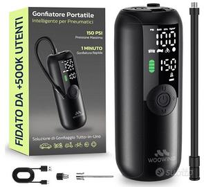 Woowind Compressore Aria Portatile Auto, Moto e Bi