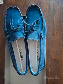 scarpe scamosciate uomo TG 44 blu igi&co
