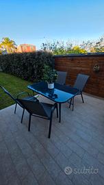Tavolo da Giardino con 4 sedie antracite. 