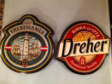 coppia quadretti birra vintage