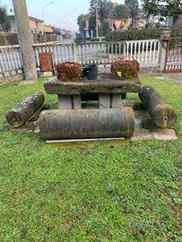 Tavolo in pietra da giardino