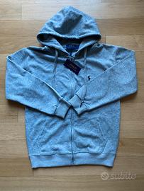 felpa polo rapph lauren grigia