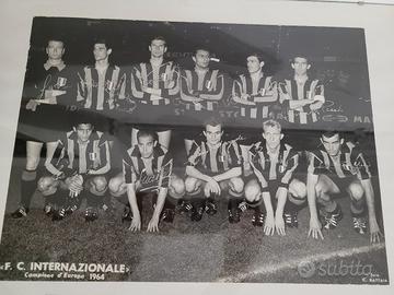 Foto Inter 1964 Campione d'Europa con autografi !