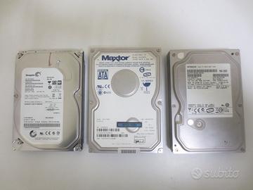 Lotto 3 HARD DISK 3.5” Sata 500 250 160 Gb. Perfet