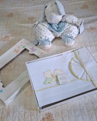 set lenzuola culla 100% cotone 
