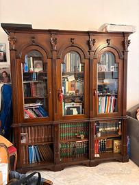 Libreria noce massello