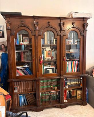 Libreria noce massello