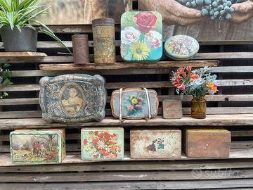 Scatole in metallo da collezionismo