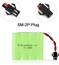 Batteria Ni-MH 4.8V 2400mAh Ricaricabile RC