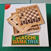 Gioco Scacchi Dama Tria  in uno