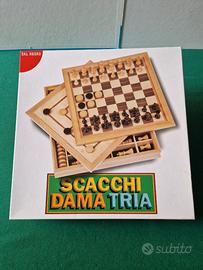 Gioco Scacchi Dama Tria  in uno