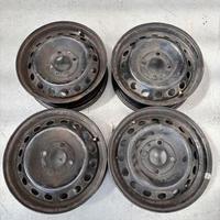 4 Cerchi Ferro 13 Pollici Fiat Panda 4x98 Usati