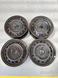 4 Cerchi Ferro 13 Pollici Fiat Panda 4x98 Usati