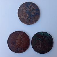 Moneta 10 cent. Cinquantenario Unità d'Italia 1911