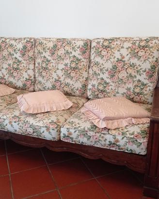 Divano arte povera massello castagno 207x88 cm