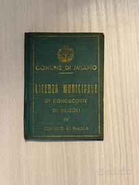 Cimelio Storico / Licenza d'Epoca