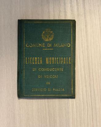 Cimelio Storico / Licenza d'Epoca