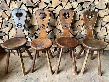 Sedie antiche alta montagna valle varaita