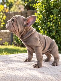 Cucciola di bulldog francese exotic velvet