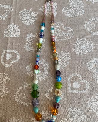 Collana con Murrine di Murano , Turchese ecc